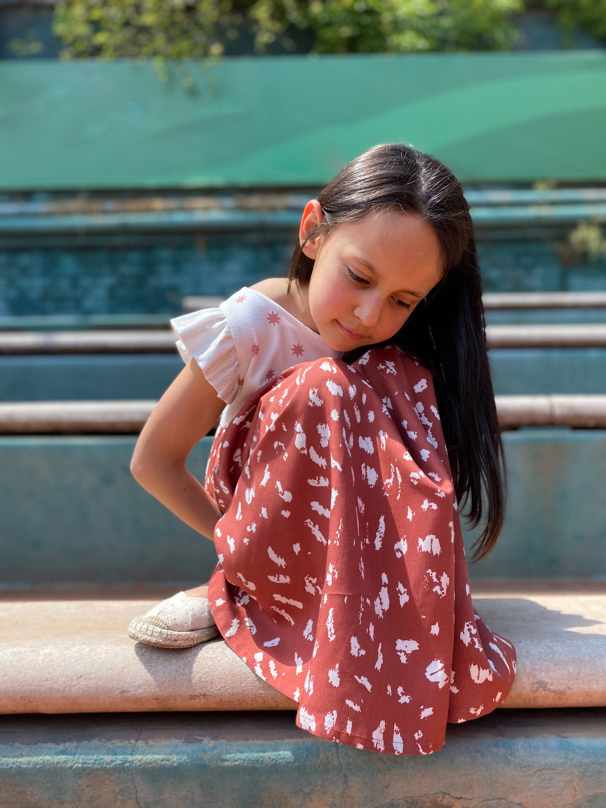Vestido Estrellado Terracota 4 años