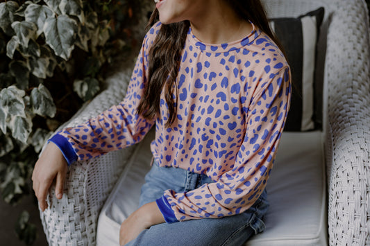 Polera Pecas Azules 6 y 10 años