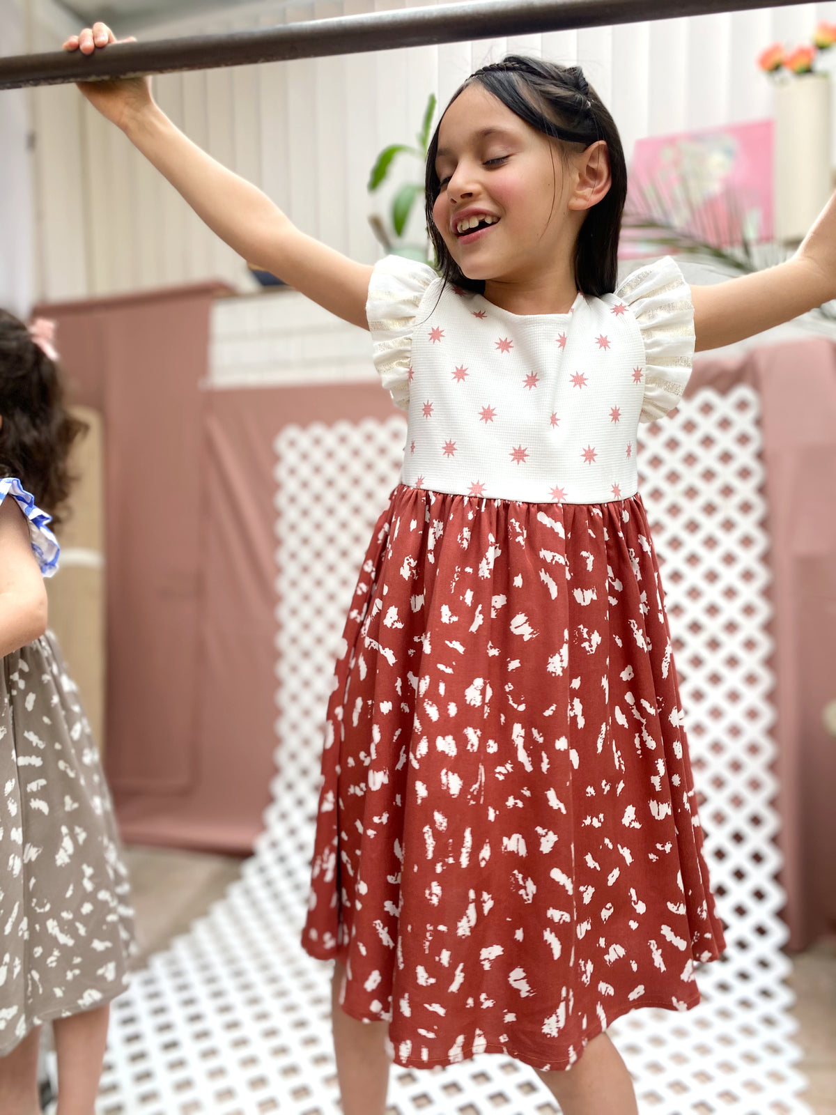 Vestido Estrellado Terracota 4 años