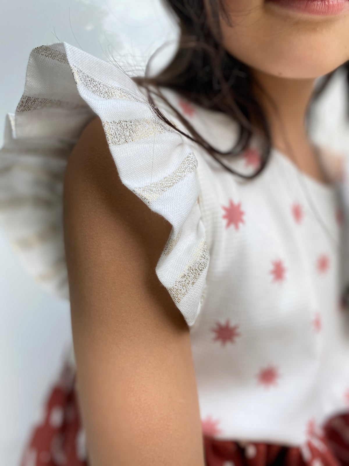 Vestido Estrellado Terracota 4 años
