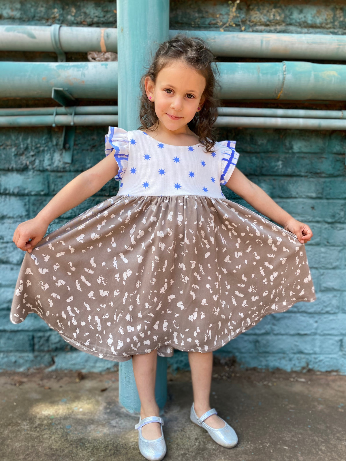 Vestido Estrellado Celeste