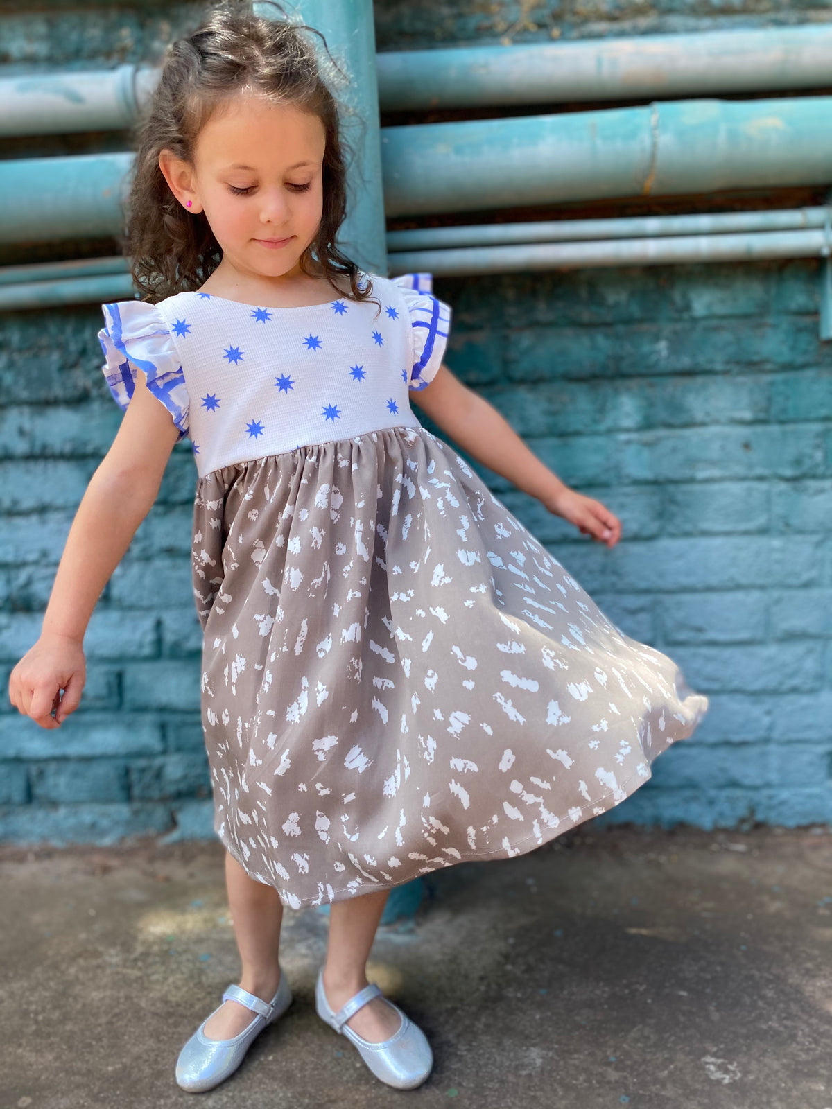 Vestido Estrellado Celeste