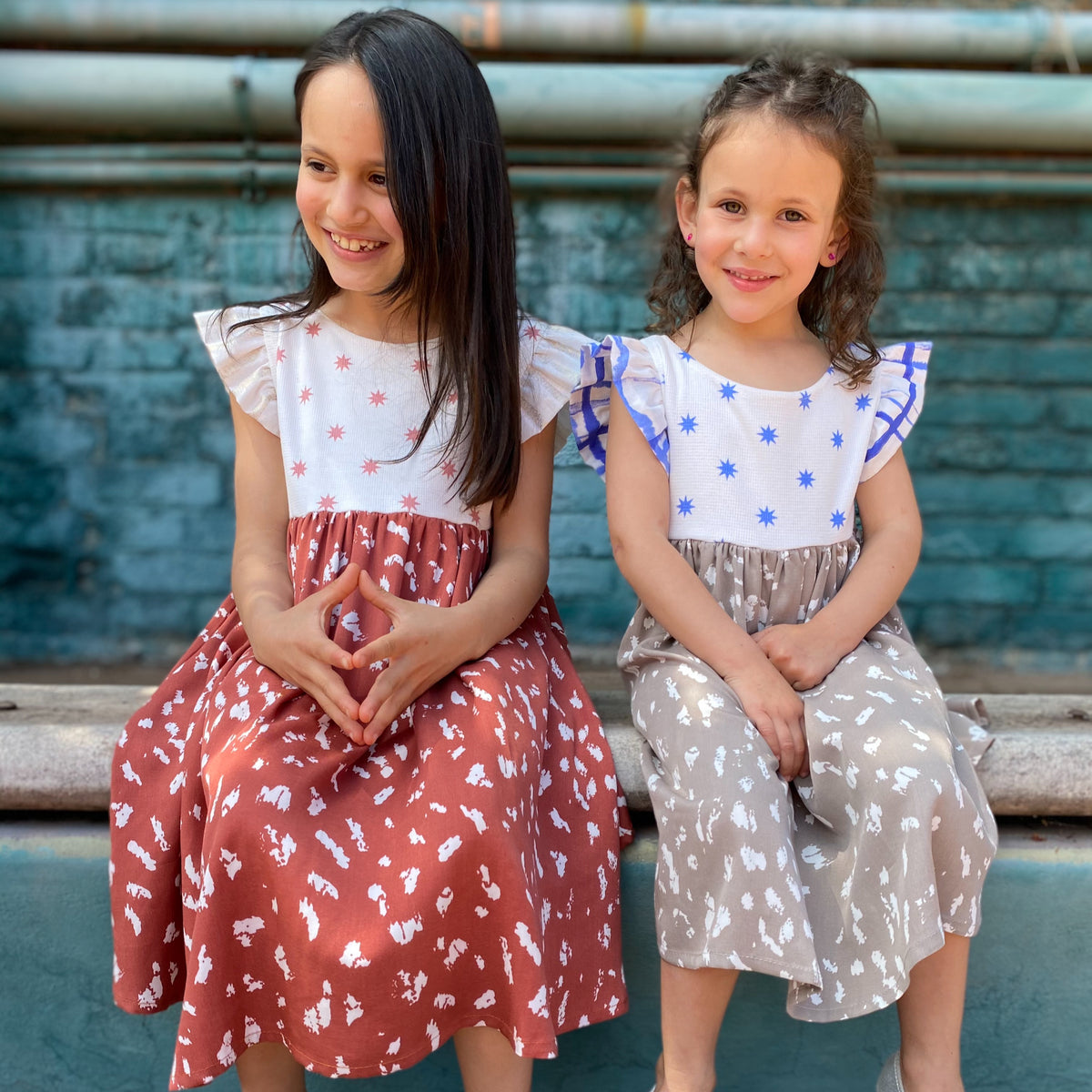 Vestido Estrellado Terracota 4 años